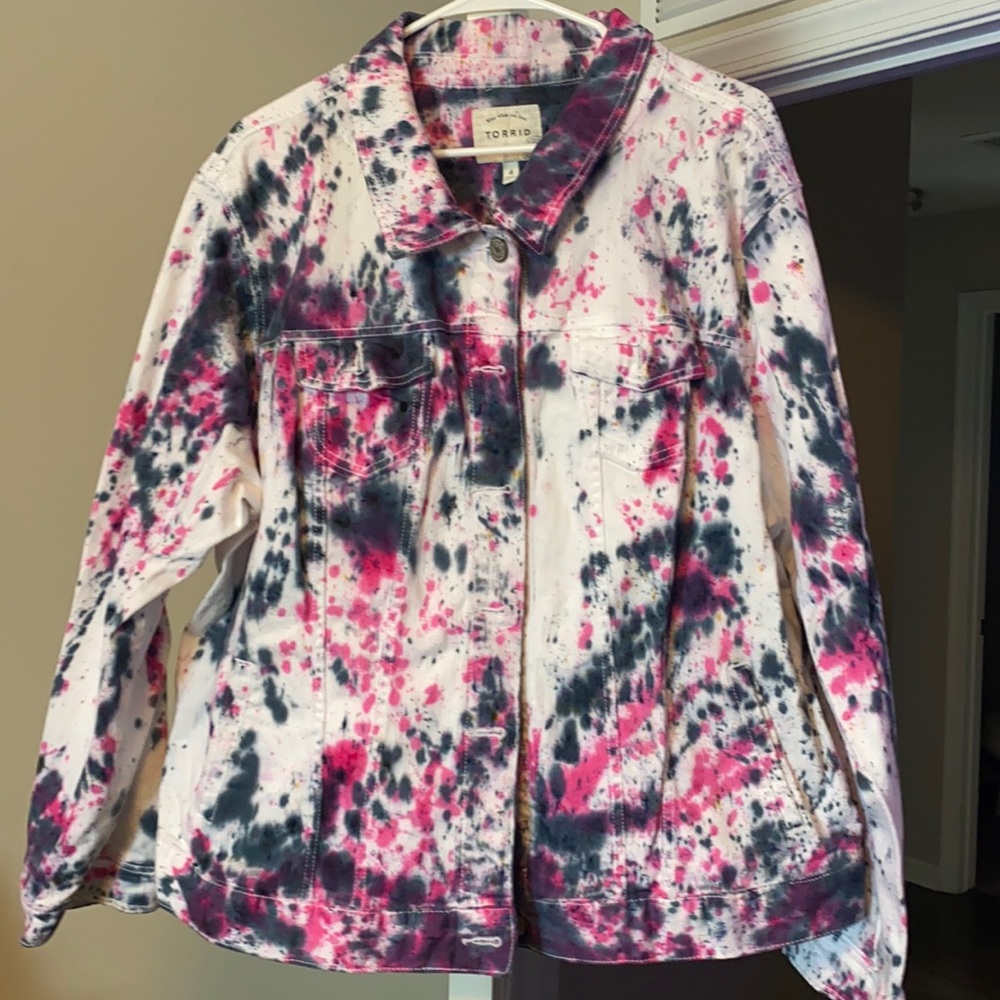 Torrid Denim Jacket tie-dye